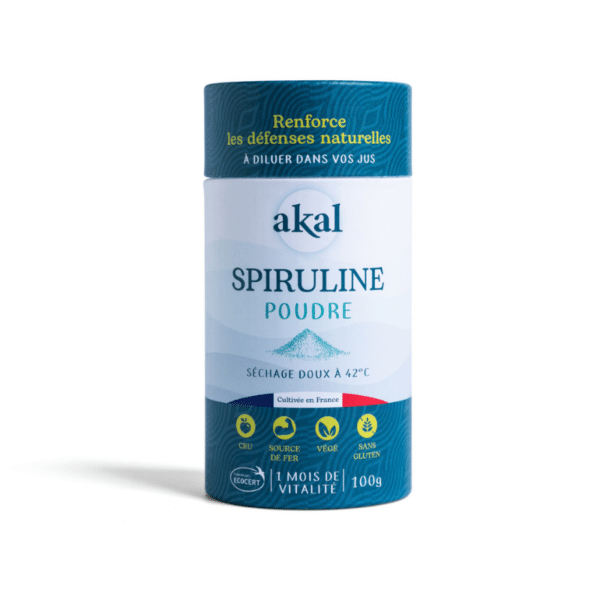 Spirulina powder French 100g Ecocert Akal Spirulina Powder Frenchie Akal 100g — French, dried